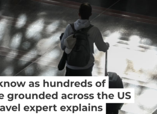 Passengers walk through the Ronald Reagan Washington National Airport on Nov. 7, 2025. Anna Moneymaker/Getty Images